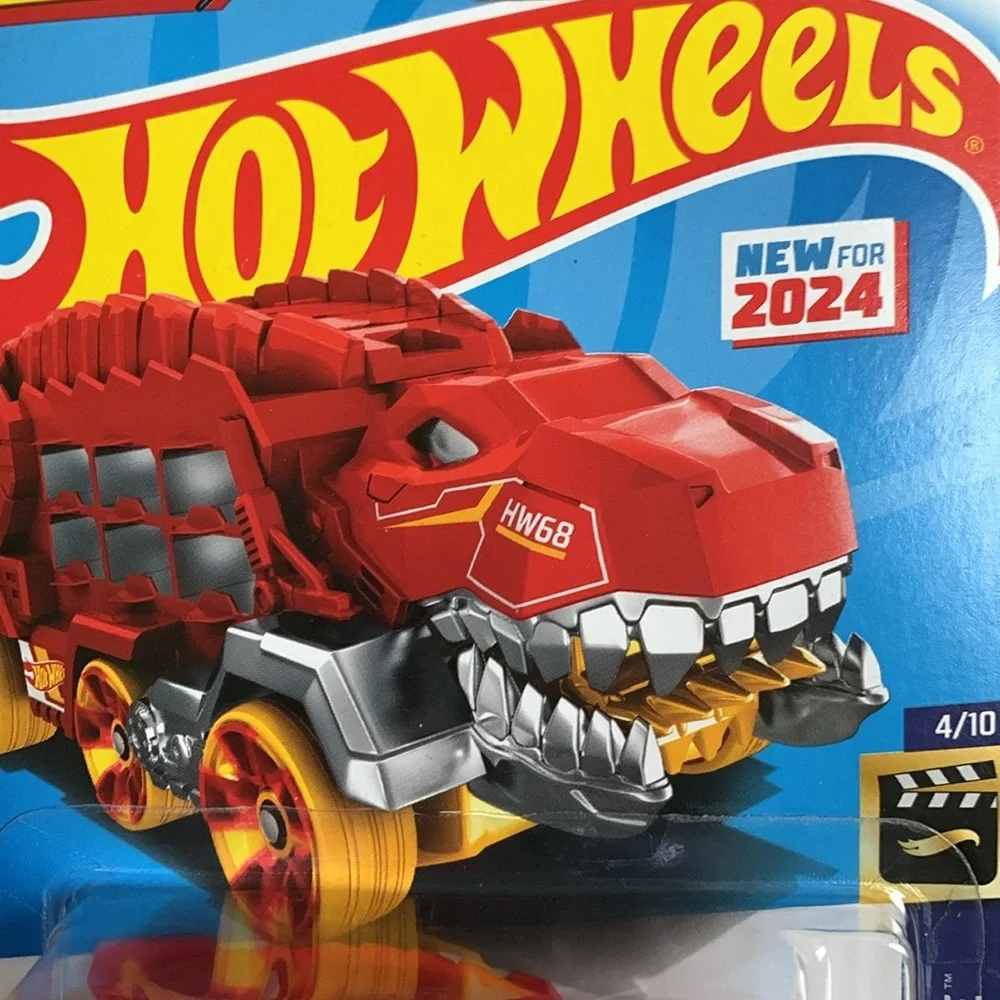 Hot Wheels TRex Transporter HW Truck Hotwheels Lets Race Red T REX Dinosaur 🆕